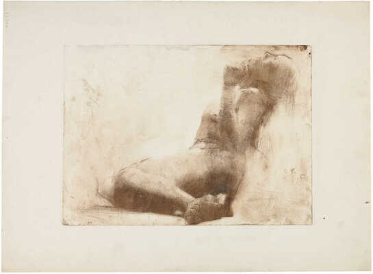 Быковская Евгения Константиновна, Костин Сергей Николаевич, Гущин Николай Михайлович, Аркадьевский Сергей Герасимович, Фроман Павел Петрович, Шумилович С.. Из собрания Лидина подборка из семи листов с изображениями обнаженных натурщиц